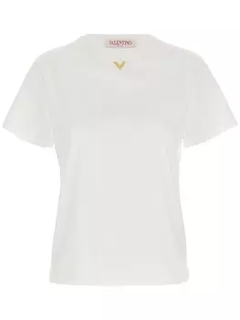 Футболка с V-образным вырезом Valentino Garavani, белый