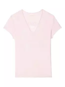 Футболка с V-образным вырезом Zadig&Voltaire, розовый