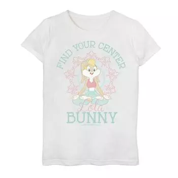 Футболка с вдохновляющим плакатом и графикой Looney Tunes для девочек 7–16 лет «Лола Найди свой центр» Licensed Character