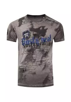Футболка с великолепным дизайном в стиле батик RUSTY NEAL, антрацит