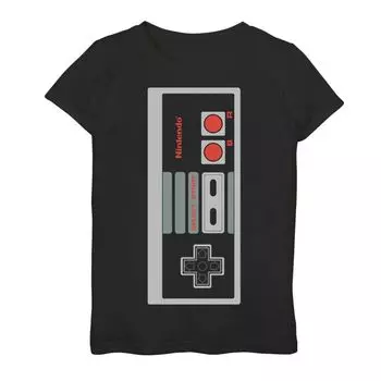 Футболка с вертикальным графическим рисунком и контроллером Nintendo NES для девочек 7–16 лет Licensed Character