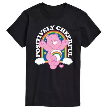 Футболка с веселым рисунком Big & Tall Care Bears Licensed Character, черный
