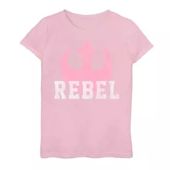 Футболка с винтажным логотипом и графическим рисунком Star Wars Rebel для девочек 7–16 лет Star Wars