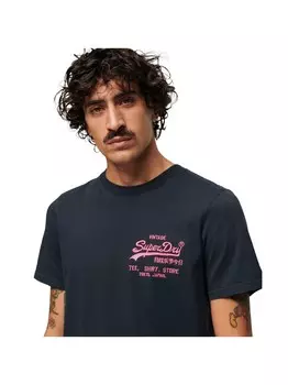 Футболка с винтажным логотипом Superdry, черный