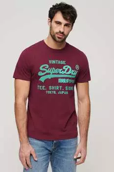 Футболка с винтажным логотипом Superdry, фиолетовый