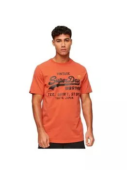 Футболка с винтажным логотипом Superdry, оранжевый