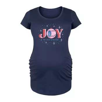 Футболка с винтажным орнаментом Maternity Joy Licensed Character, темно-синий