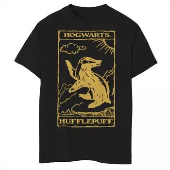Футболка с винтажным плакатом и графическим рисунком для мальчиков 8–20 лет «Гарри Поттер Хаффлпафф» Harry Potter