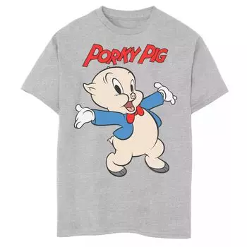 Футболка с винтажным портретом и рисунком Porky Pig для мальчиков 8–20 лет и Husky Looney Tunes Licensed Character