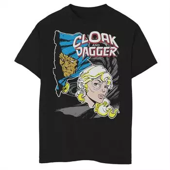 Футболка с винтажным рисунком и плащом Marvel и кинжалами для мальчиков 8–20 лет Marvel