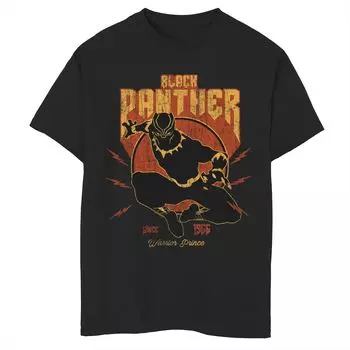 Футболка с винтажным рисунком в стиле ретро для мальчиков 8–20 лет Marvel Black Panther Action с 1966 года Licensed Character