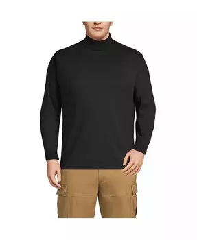 Футболка с водолазкой Big & Tall Super-T Lands' End, черный
