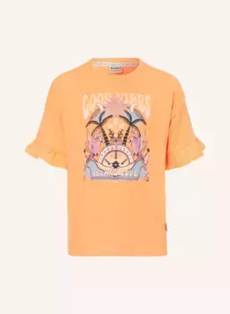 Футболка с воланами Garcia, оранжевый