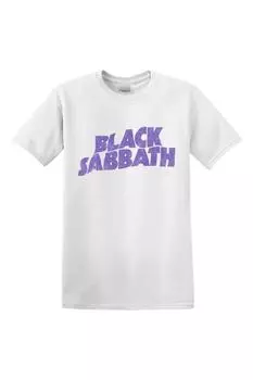 Футболка с волнистым логотипом Black Sabbath, белый