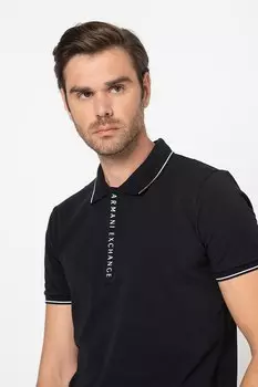 Футболка с воротником Armani Exchange, синий