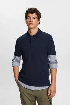 Футболка с воротником Esprit, синий