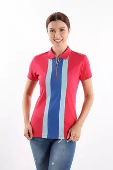 Футболка с воротником и короткой молнией Giorgio Di Mare, синий