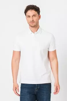 Футболка с воротником и логотипом Lacoste, белый