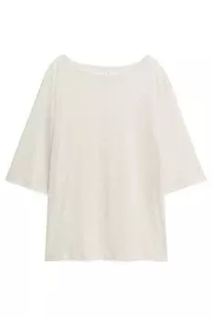 Футболка с воротником-лодочкой из лиоцелла ARKET