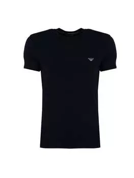 Футболка с воротником мужская темная Emporio Armani, синий