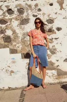 Футболка с воротником-нелли White Stuff, оранжевый