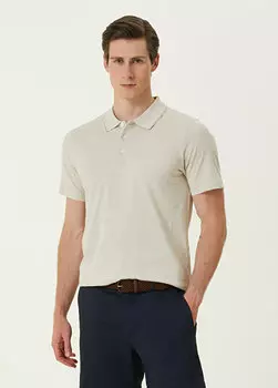Футболка с воротником-поло цвета экрю Theory