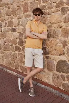 Футболка с воротником-поло Fullamoda, горчично-желтый