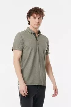 Футболка с воротником-поло Fullamoda, хаки