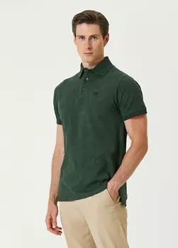 Футболка с воротником-поло и этническим рисунком Etro, зеленый