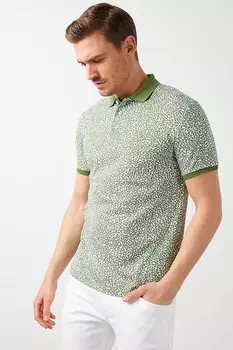 Футболка с воротником-поло из 100 % хлопка с рисунком 5968001 Buratti, светло-зеленый