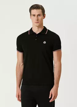 Футболка с воротником-поло Moncler, черный