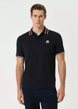 Футболка с воротником-поло Moncler, синий