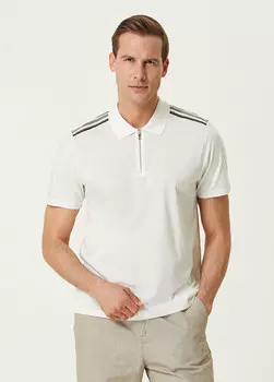 Футболка с воротником-поло Network, экрю
