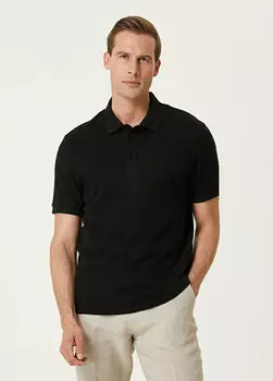 Футболка с воротником-поло Network, черный