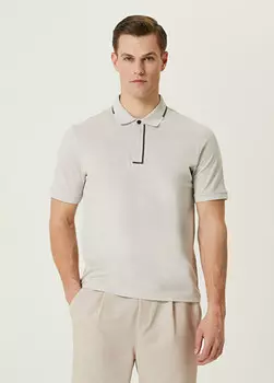 Футболка с воротником-поло Network, серый