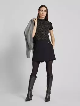 Футболка с воротником-стойкой Guess, черный