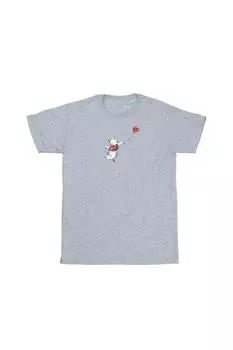 Футболка с воздушным шаром Винни-Пуха Disney, серый