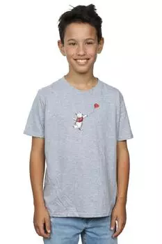 Футболка с воздушным шаром Винни-Пуха Disney, серый