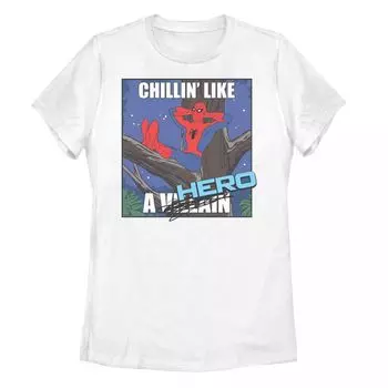 Футболка с вставкой для юниоров Marvel Spider-Man «Chillin' Like A Hero» Licensed Character