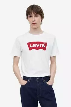 Футболка с втачным воротником и графическим рисунком Levi's Levi'S®, белый