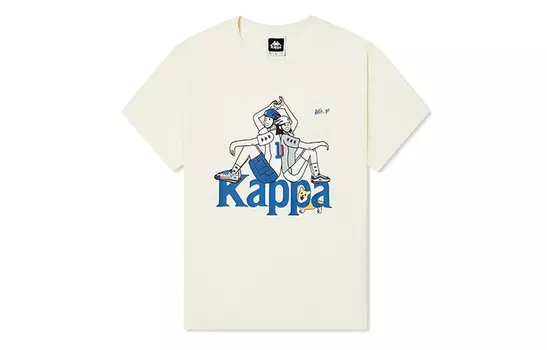 Футболка с втачными рукавами унисекс Kappa, Tallow White-0111