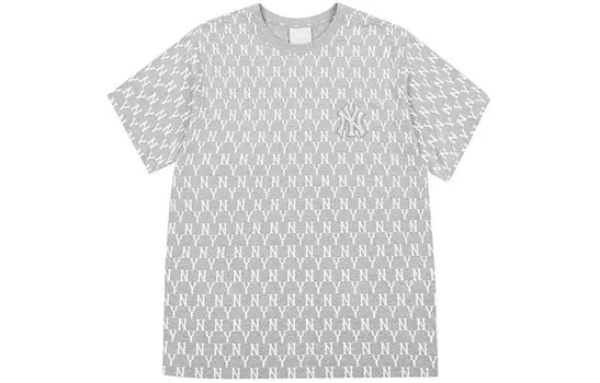 Футболка с втачными рукавами, унисекс, серая MLB, серый