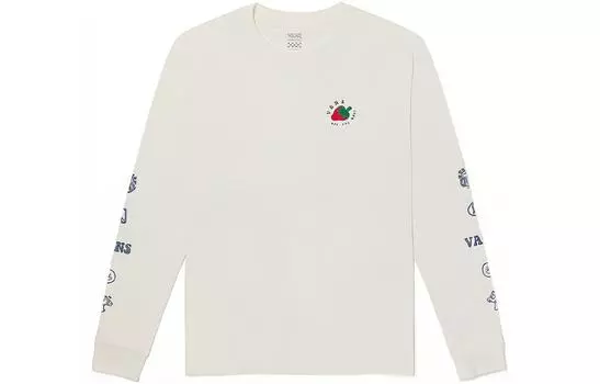 Футболка с втачными рукавами женская, цвета экрю Vans, Ecru