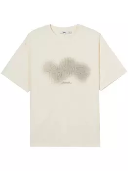 Футболка с вырезами и тиснением b+ab, бежевый