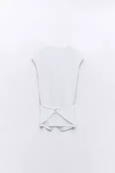 Футболка с вырезами ZARA, белый