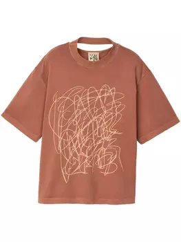 Футболка с вырезом CamperLab, красный