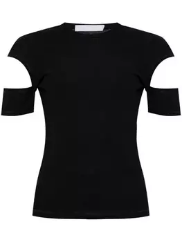 Футболка с вырезом Helmut Lang, черный
