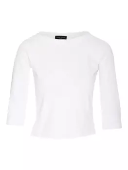 Футболка с вырезом-лодочкой Roberto Collina, белый