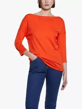 Футболка с вырезом лодочкой SISLEY, красный