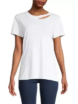 Футболка с вырезом в виде мака Suburban Riot White